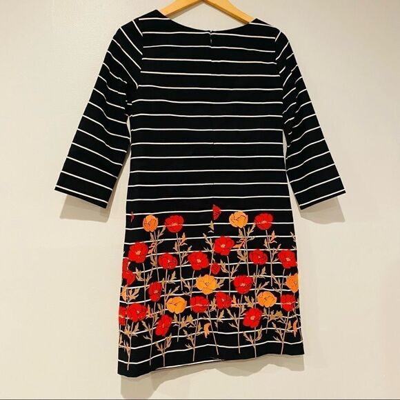 Lands' End Phipps Floral Embroidered Stripe Dress - Picture 3 of 6